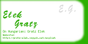 elek gratz business card